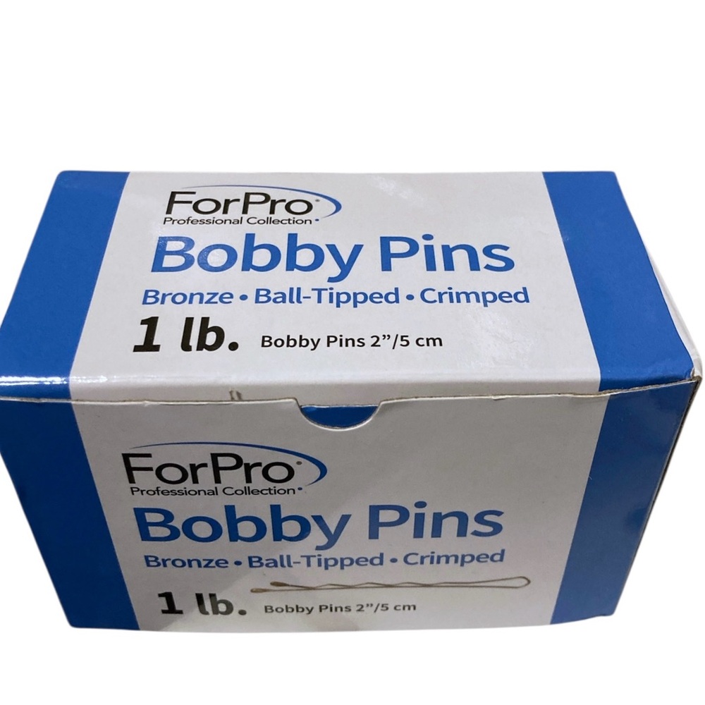 ForPro Bobby Pins Bronze - Ball Tipped - Crimped 2" Comfort -Close to a pound-